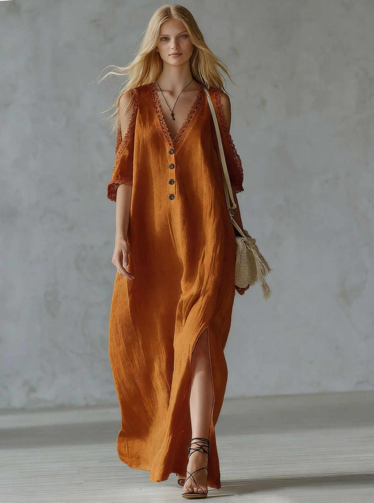 Robe Midi Élégance Naturelle