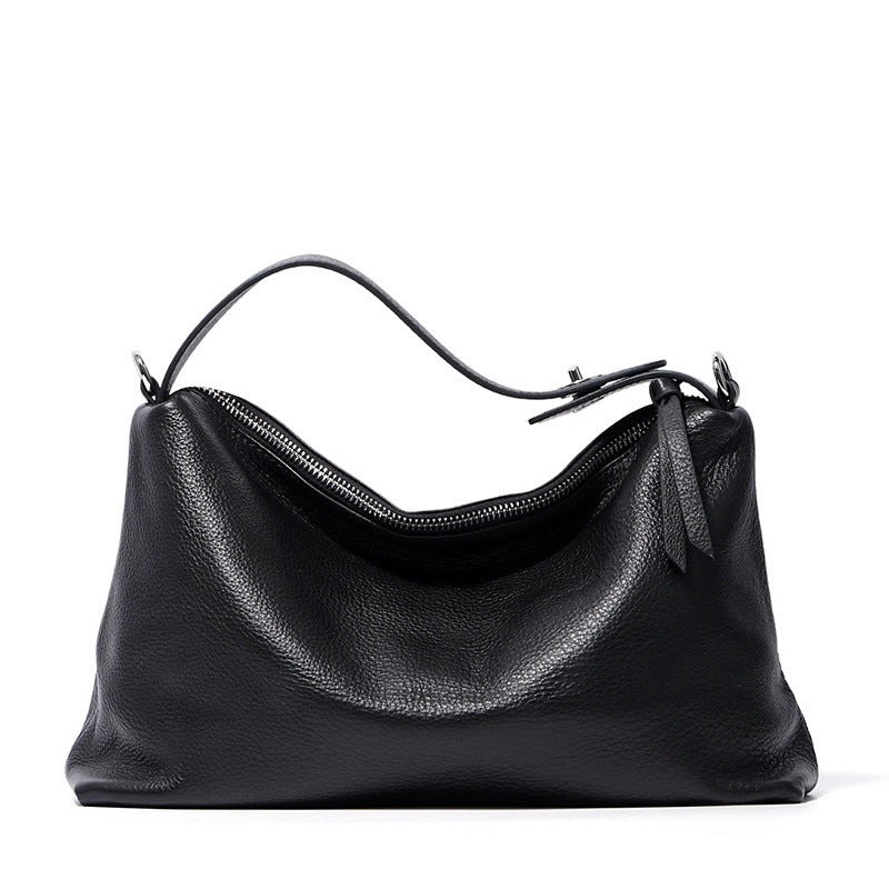Sac cabas bandoulière en cuir suédé véritable
