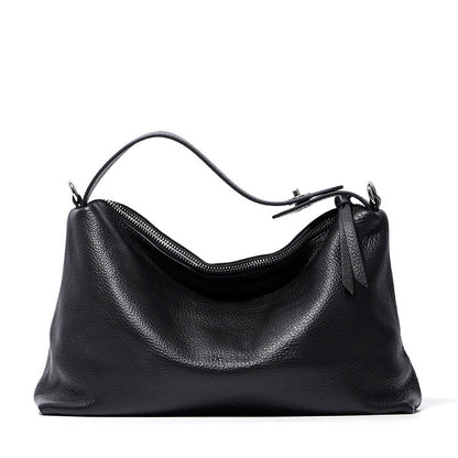 Sac cabas bandoulière en cuir suédé véritable