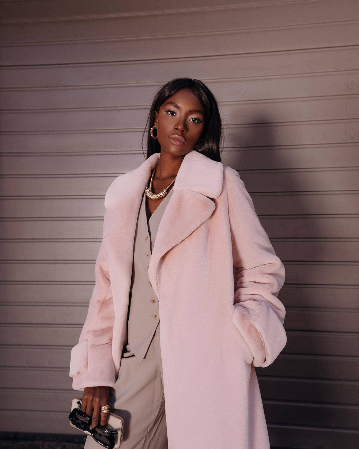 Manteau en fourrure long