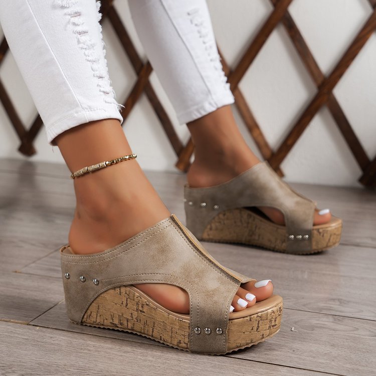 Sandales Compensées Peep Toe