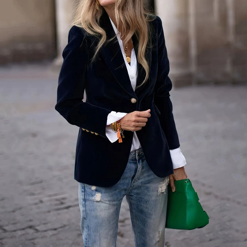 Blazer à manches longues et un bouton