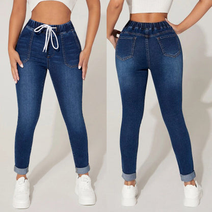 Jean Slim à Taille Élastique