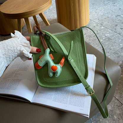Sac en Cuir à Motif Litchi, Grande Capacité
