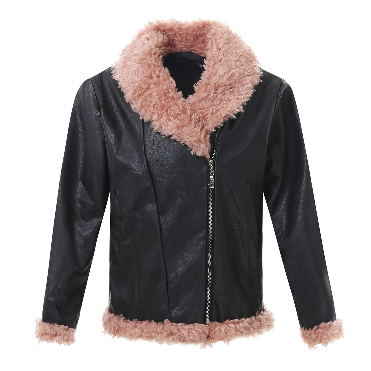 Perlinia Veste en Cuir & Fourrure