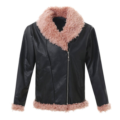 Perlinia Veste en Cuir & Fourrure