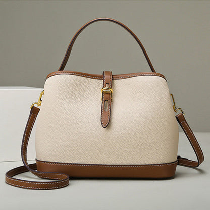 Sac Bandoulière Grand Format à Motif Litchi