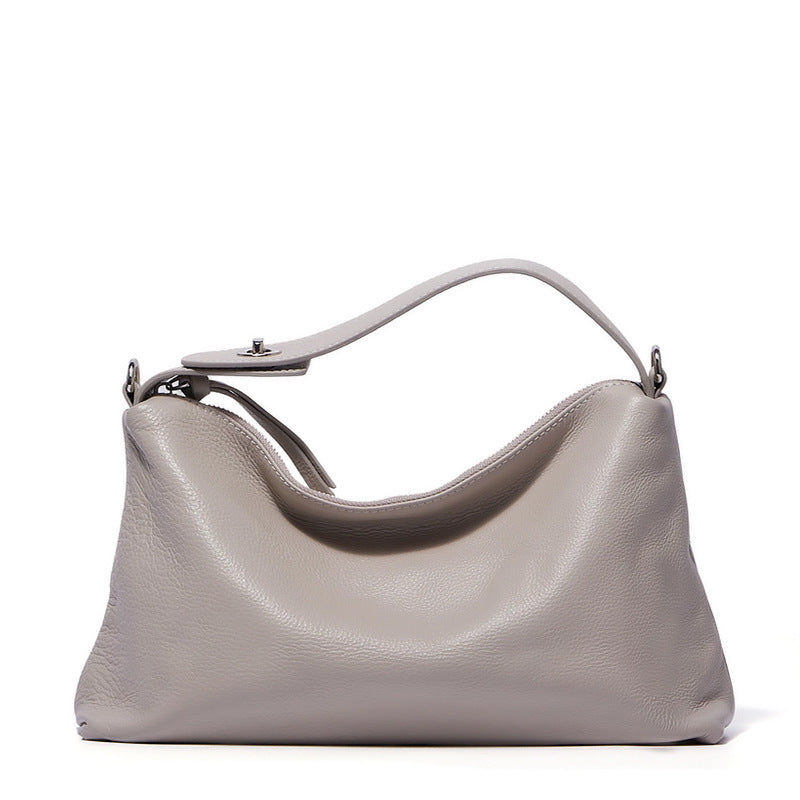 Sac cabas bandoulière en cuir suédé véritable