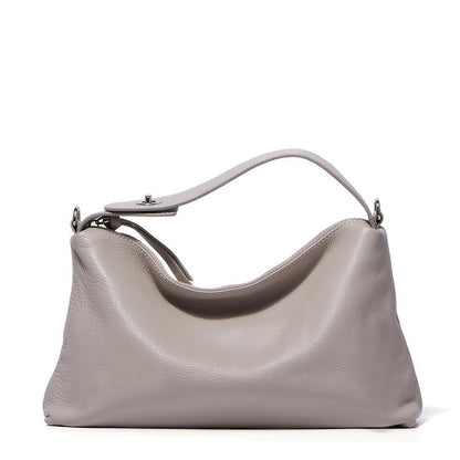 Sac cabas bandoulière en cuir suédé véritable
