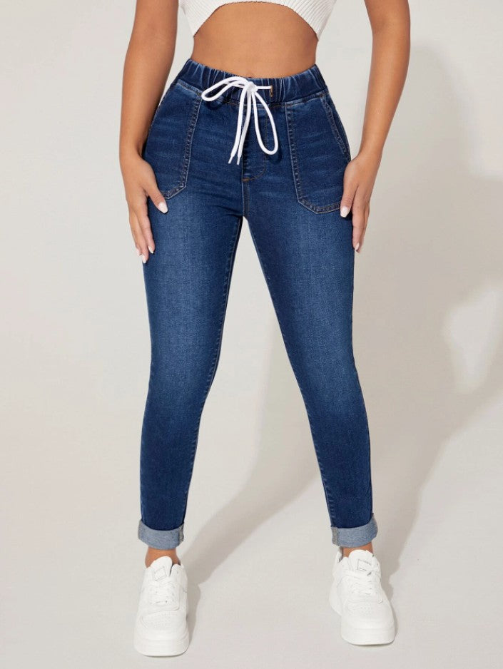 Jean Slim à Taille Élastique