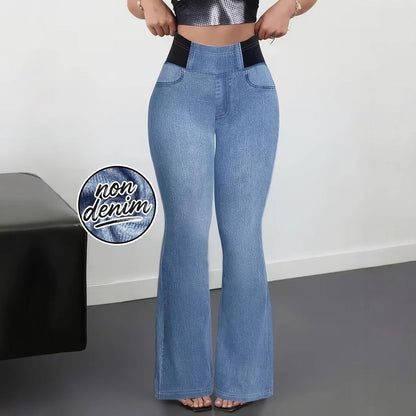 Jean Flare Sculptant à Taille Élastique