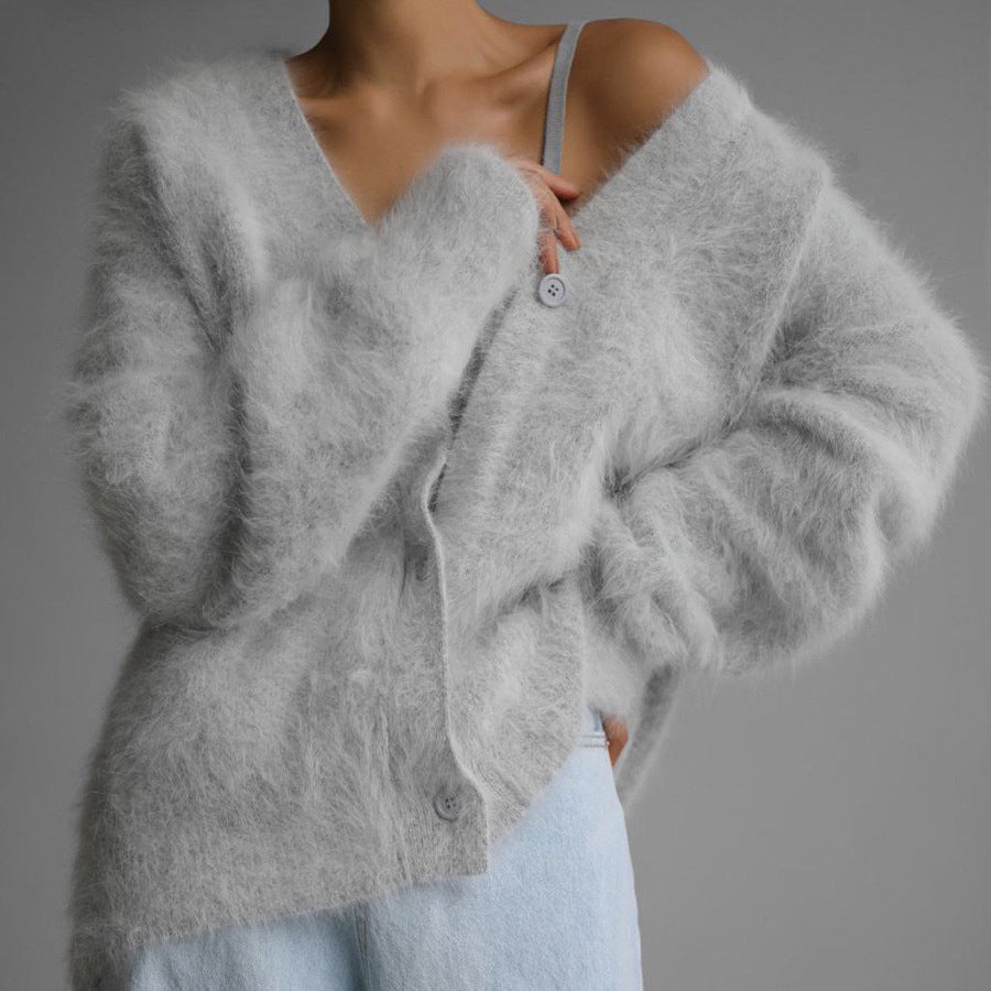 Perlinia Cardigan à Col V, look élégant
