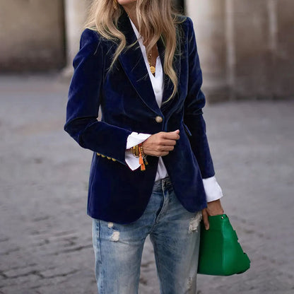 Blazer à manches longues et un bouton