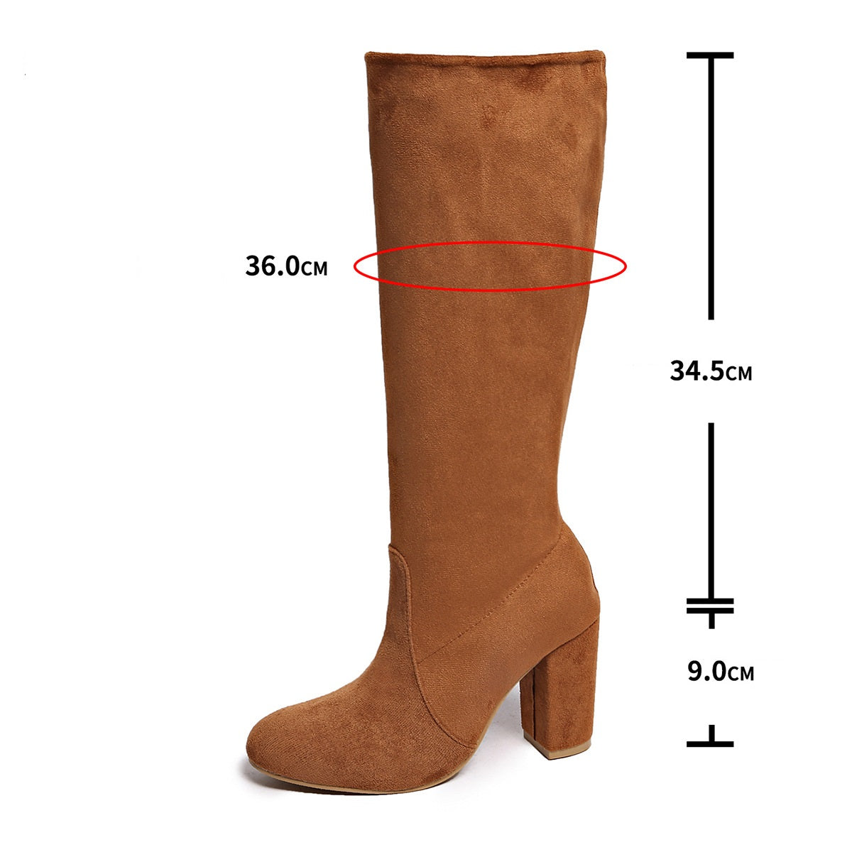 Bottes Hautes en Daim à Talons