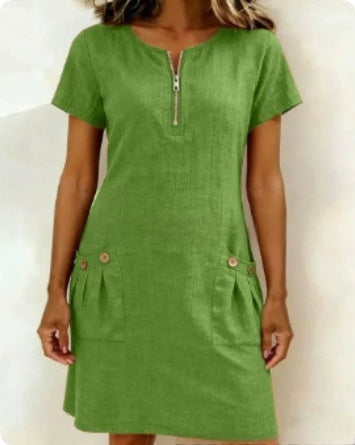 SDAFI | robe trapeze minimaliste a poches invisibles
