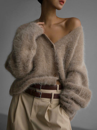 Perlinia Cardigan à Col V, look élégant