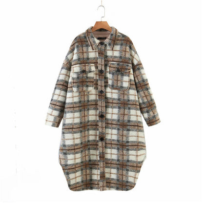 Manteau long en coton simple Confort