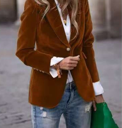 Blazer à manches longues et un bouton