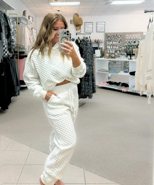 ENSEMBLE MATELASSE BLANC