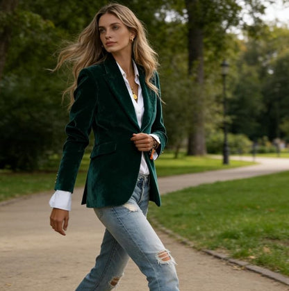 Blazer à manches longues et un bouton