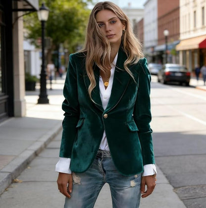 Blazer à manches longues et un bouton