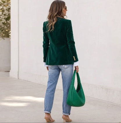 Blazer à manches longues et un bouton