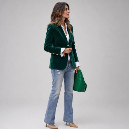 Blazer à manches longues et un bouton
