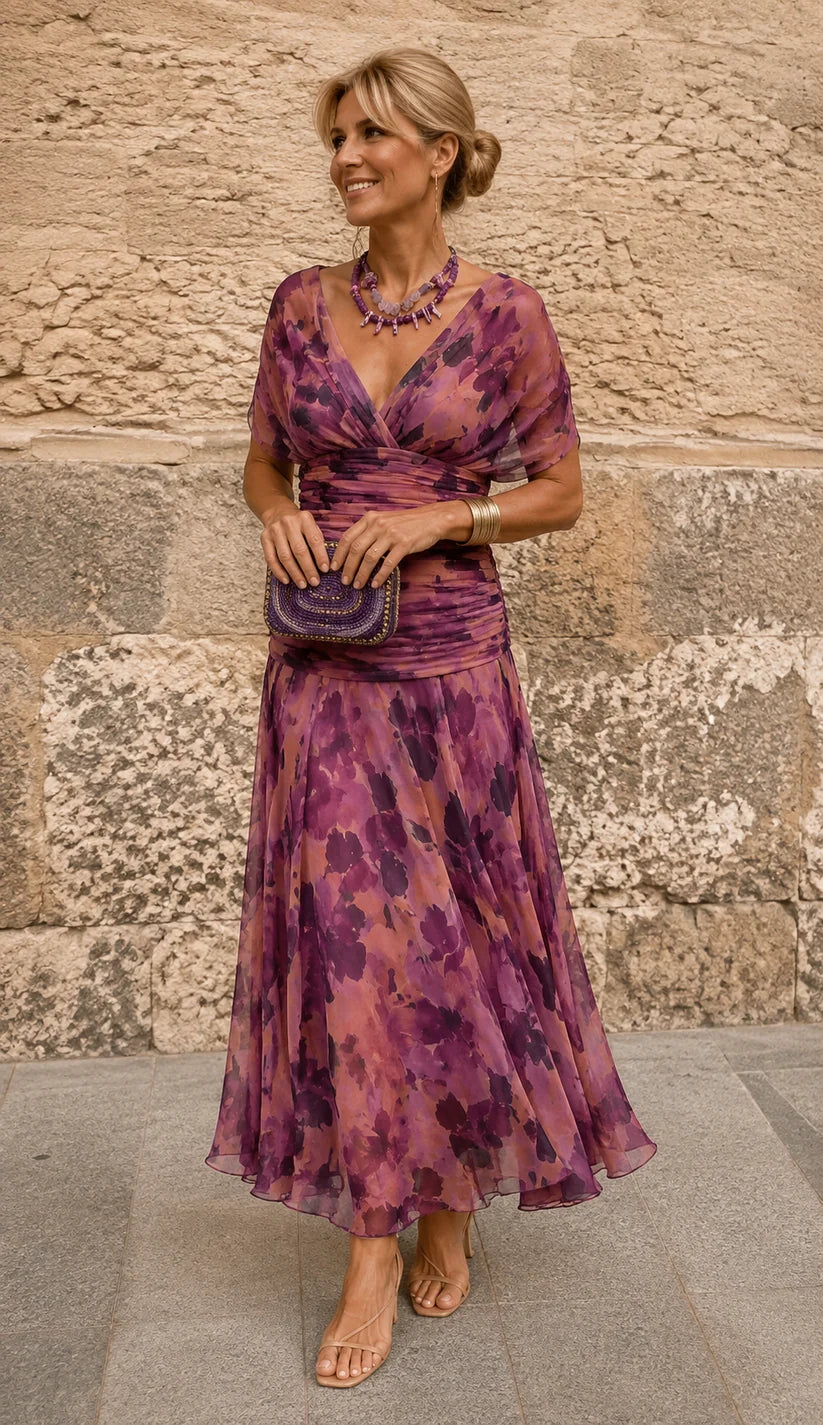 Robe Longue Fluide Plissée