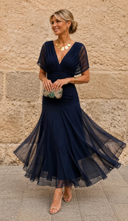 Robe Longue Fluide Plissée