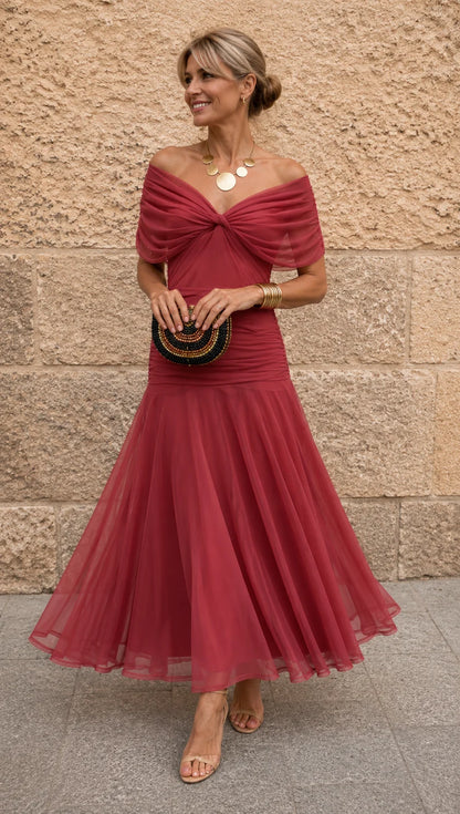 Robe Longue Fluide Plissée