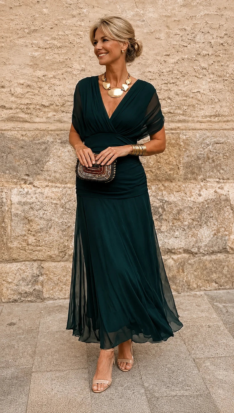 Robe Longue Fluide Plissée