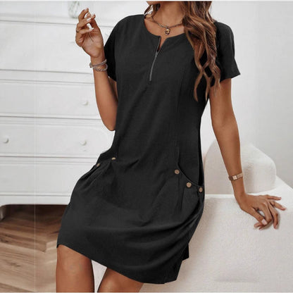 SDAFI | robe trapeze minimaliste a poches invisibles