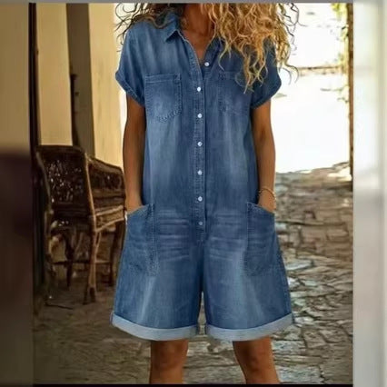 KORA | COMBINAISON SHORT EN JEAN
