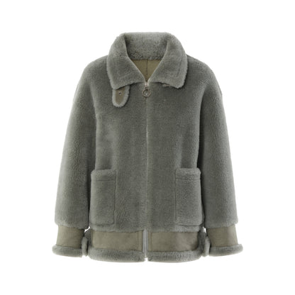 Manteau Court en Laine Élégance Raffinée