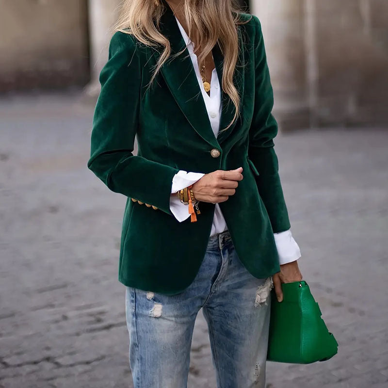 Blazer à manches longues et un bouton