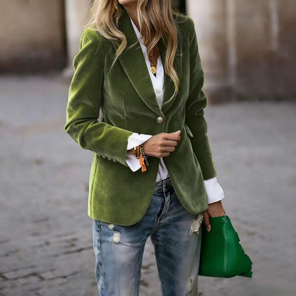 Blazer à manches longues et un bouton