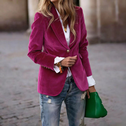 Blazer à manches longues et un bouton