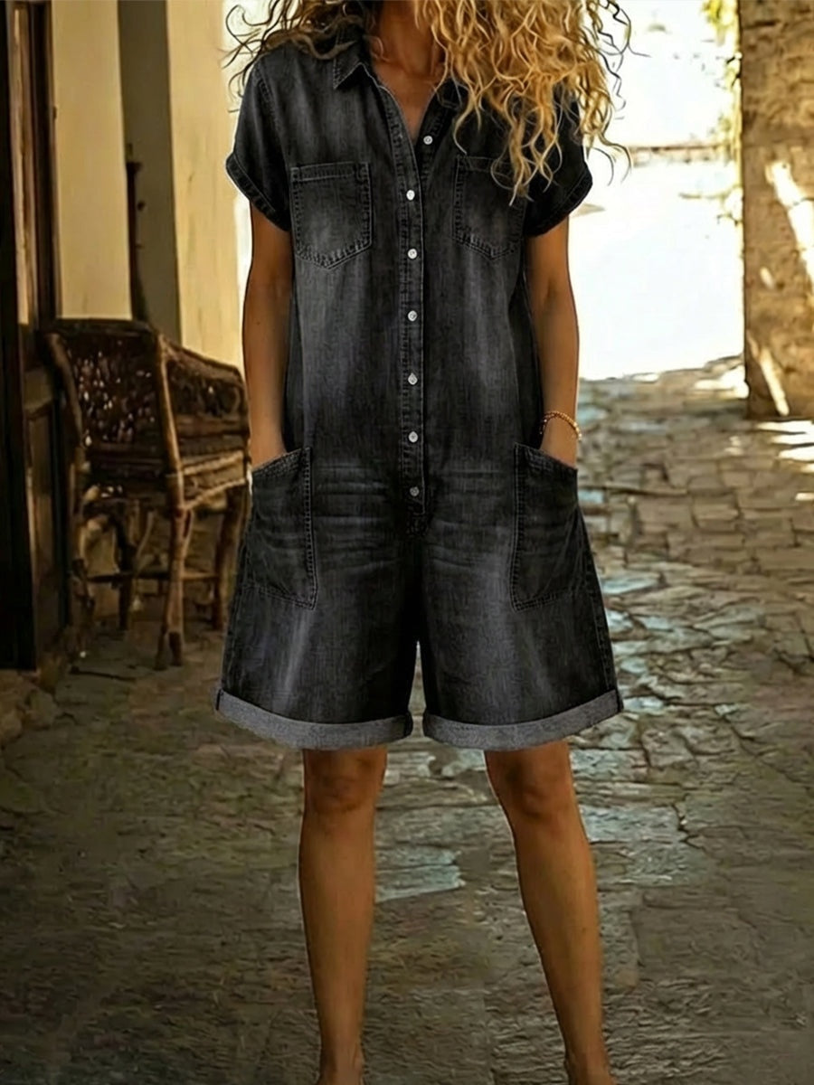 KORA | COMBINAISON SHORT EN JEAN
