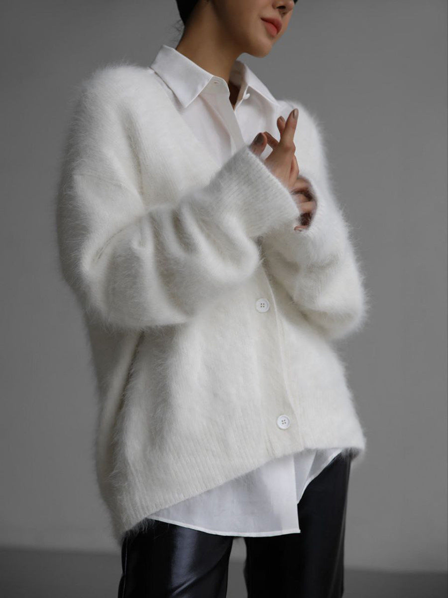 Perlinia Cardigan à Col V, look élégant