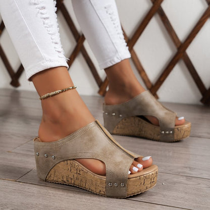 Sandales Compensées Peep Toe