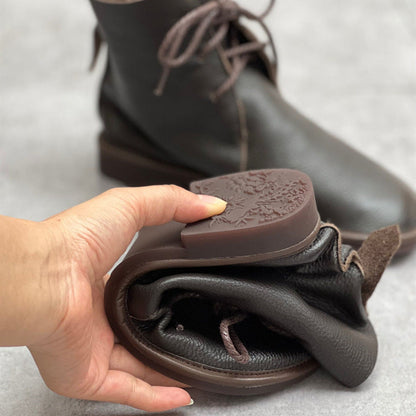 Bottines en cuir - style britannique