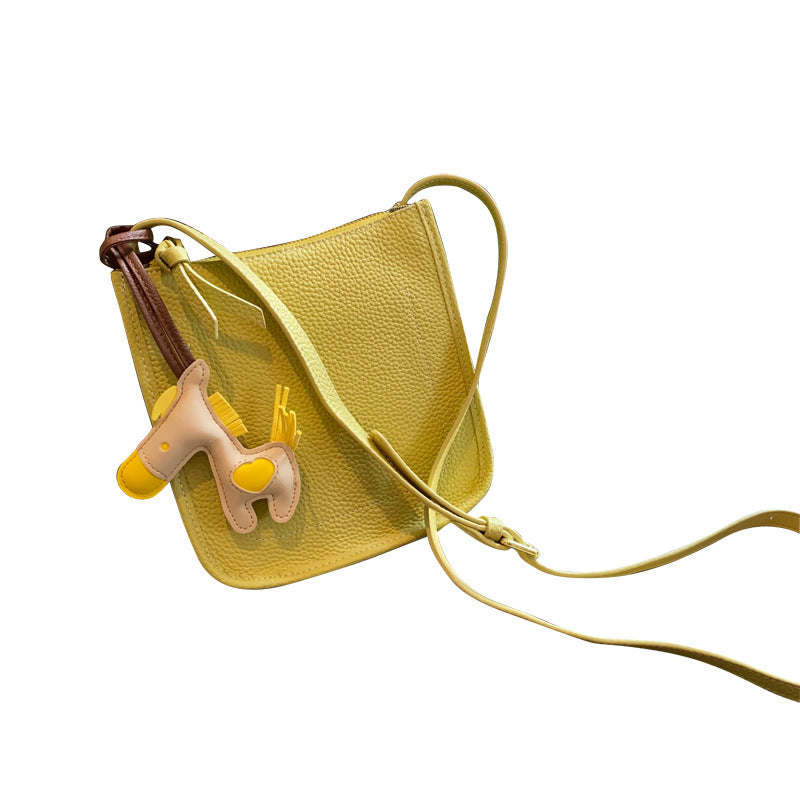 Sac en Cuir à Motif Litchi, Grande Capacité