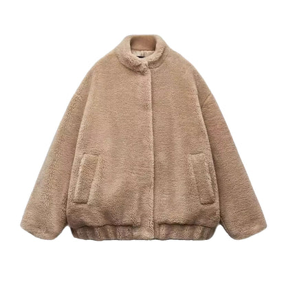 Veste bomber en polaire pour femme